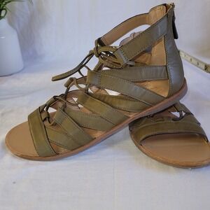 Franco Sarto Olive Green Gladiator Sandals Festival Fairycore Boho Womens 8.5‎
